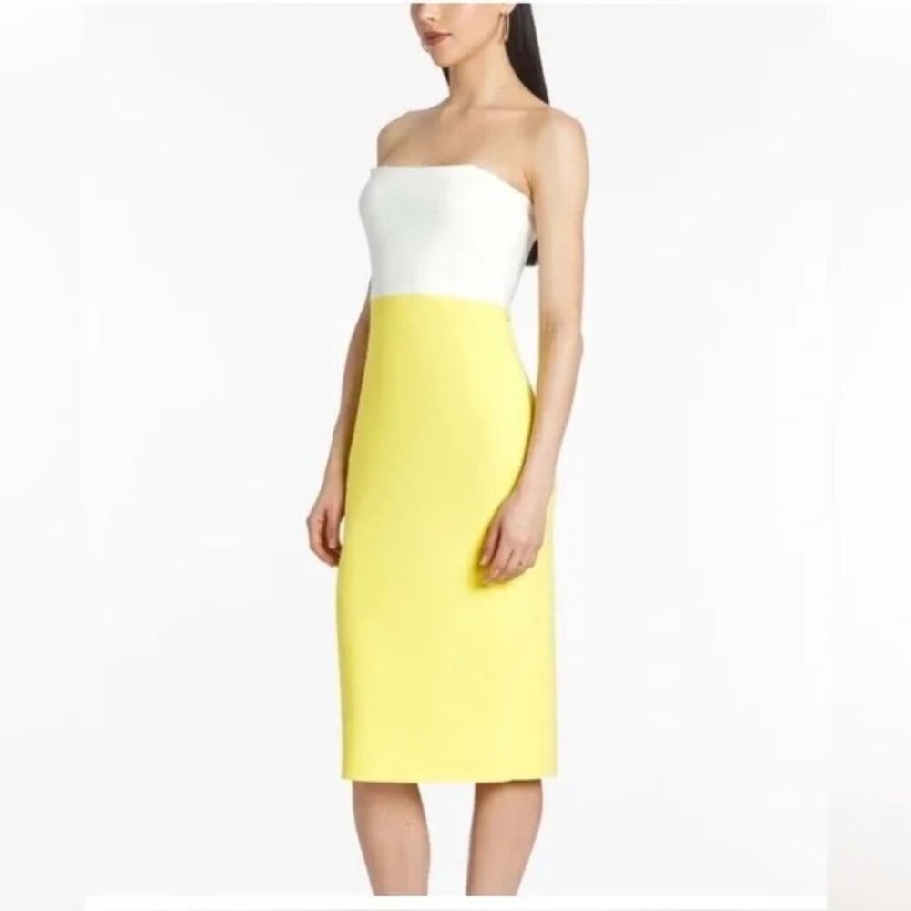 Amanda Uprichard Arie 100% Silk Mini Dress – Zest Yellow – Size Small NWT $125 R